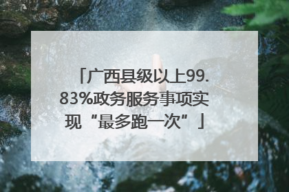 广西县级以上99.83%政务服务事项实现“最多跑一次”