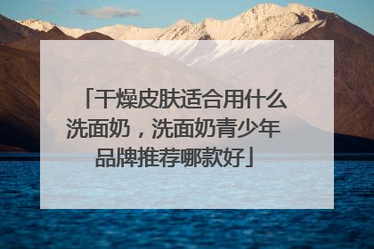 干燥皮肤适合用什么洗面奶，洗面奶青少年品牌推荐哪款好