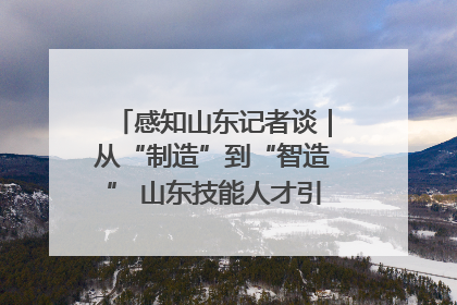 感知山东记者谈｜从“制造”到“智造” 山东技能人才引领产业升级