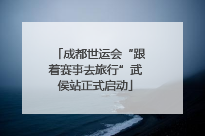 成都世运会“跟着赛事去旅行”武侯站正式启动