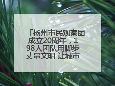 扬州市民观察团成立20周年，198人团队用脚步丈量文明 让城市更有温度