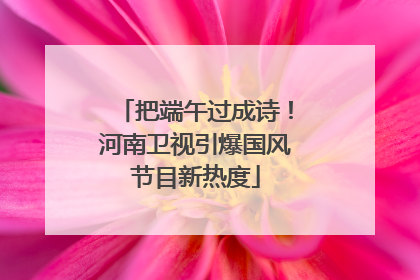 把端午过成诗！河南卫视引爆国风节目新热度