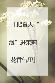 把夏天“泡”进茉莉花香气里