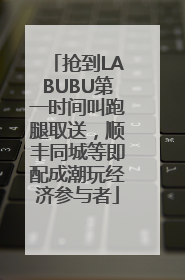 抢到LABUBU第一时间叫跑腿取送，顺丰同城等即配成潮玩经济参与者