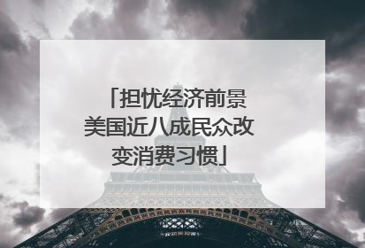 担忧经济前景 美国近八成民众改变消费习惯