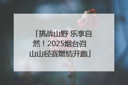 挑战山野 乐享自然！2025烟台岿山山径赛燃情开跑
