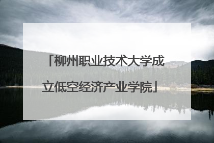 柳州职业技术大学成立低空经济产业学院