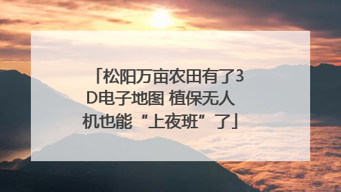 松阳万亩农田有了3D电子地图 植保无人机也能“上夜班”了