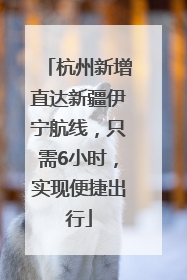 杭州新增直达新疆伊宁航线，只需6小时，实现便捷出行