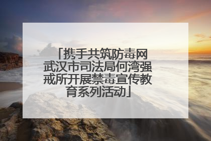 携手共筑防毒网 武汉市司法局何湾强戒所开展禁毒宣传教育系列活动