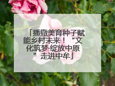 播撒美育种子赋能乡村未来！“文化筑梦·绽放中原”走进中牟