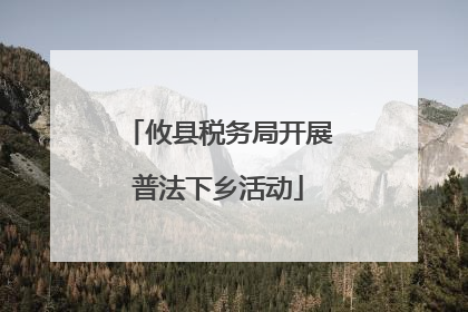 攸县税务局开展普法下乡活动