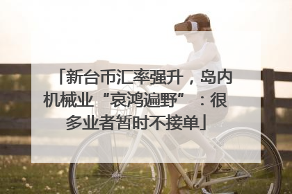 新台币汇率强升，岛内机械业“哀鸿遍野”：很多业者暂时不接单