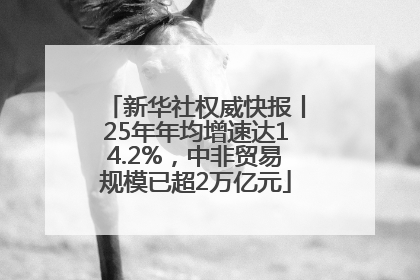 新华社权威快报丨25年年均增速达14.2%，中非贸易规模已超2万亿元