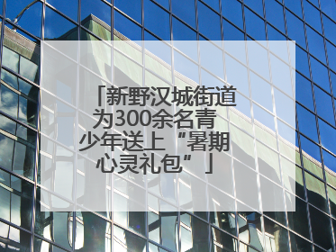 新野汉城街道为300余名青少年送上“暑期心灵礼包”