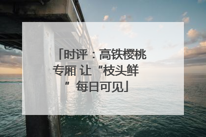 时评：高铁樱桃专厢 让“枝头鲜”每日可见