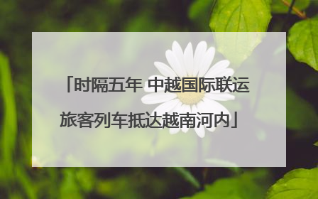 时隔五年 中越国际联运旅客列车抵达越南河内