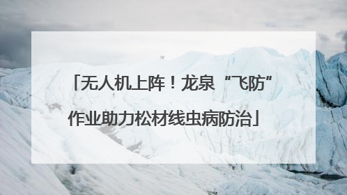 无人机上阵！龙泉“飞防”作业助力松材线虫病防治