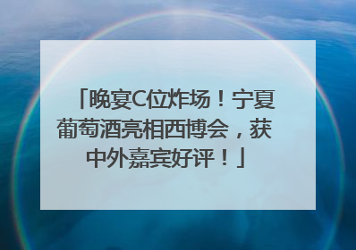 晚宴C位炸场！宁夏葡萄酒亮相西博会，获中外嘉宾好评！