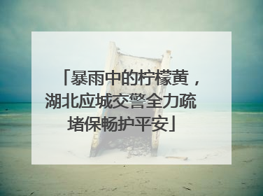 暴雨中的柠檬黄，湖北应城交警全力疏堵保畅护平安