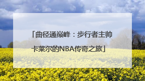 曲径通巅峰：步行者主帅卡莱尔的NBA传奇之旅