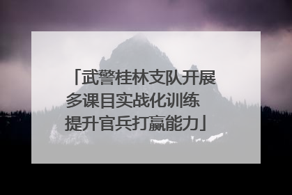 武警桂林支队开展多课目实战化训练 提升官兵打赢能力
