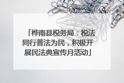 桦南县税务局：税法同行普法为民，积极开展民法典宣传月活动