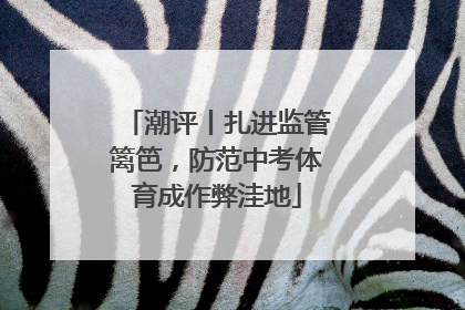 潮评丨扎进监管篱笆，防范中考体育成作弊洼地