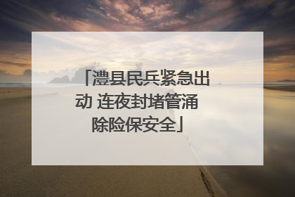 澧县民兵紧急出动 连夜封堵管涌除险保安全