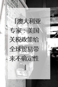 澳大利亚专家：美国关税政策给全球贸易带来不确定性