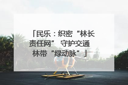 民乐：织密“林长责任网” 守护交通林带“绿动脉”