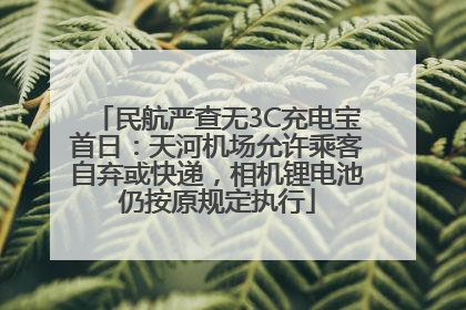 民航严查无3C充电宝首日：天河机场允许乘客自弃或快递，相机锂电池仍按原规定执行