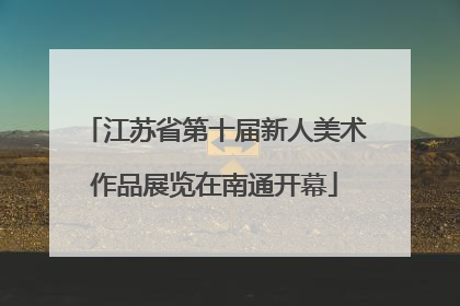 江苏省第十届新人美术作品展览在南通开幕