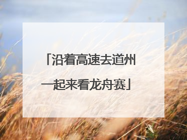 沿着高速去道州 一起来看龙舟赛