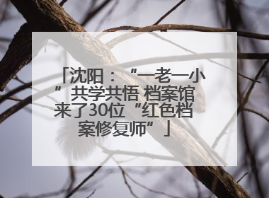 沈阳：“一老一小”共学共悟 档案馆来了30位“红色档案修复师”