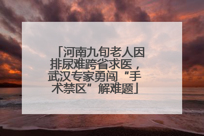 河南九旬老人因排尿难跨省求医，武汉专家勇闯“手术禁区”解难题