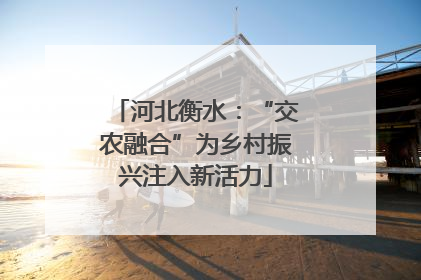 河北衡水：“交农融合”为乡村振兴注入新活力