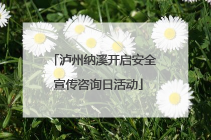 泸州纳溪开启安全宣传咨询日活动