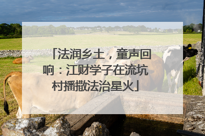 法润乡土，童声回响：江财学子在流坑村播撒法治星火