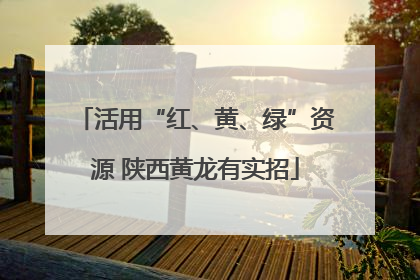 活用“红、黄、绿”资源 陕西黄龙有实招