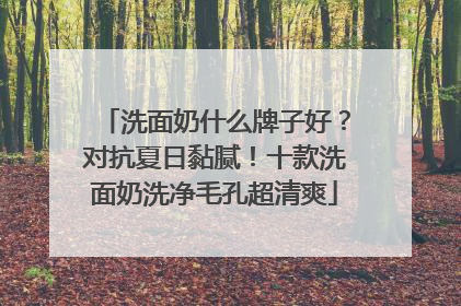 洗面奶什么牌子好？对抗夏日黏腻！十款洗面奶洗净毛孔超清爽