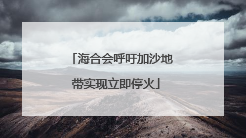 海合会呼吁加沙地带实现立即停火