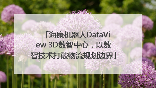 海康机器人DataView 3D数智中心，以数智技术打破物流规划边界