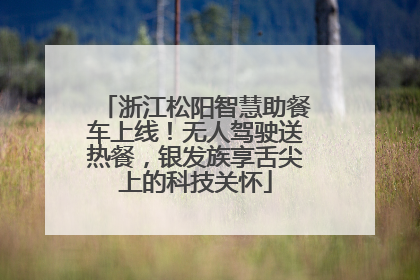 浙江松阳智慧助餐车上线！无人驾驶送热餐，银发族享舌尖上的科技关怀