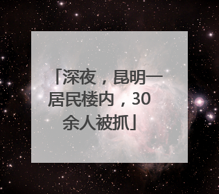 深夜，昆明一居民楼内，30余人被抓