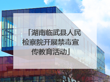 湖南临武县人民检察院开展禁毒宣传教育活动