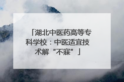 湖北中医药高等专科学校：中医适宜技术解“不寐”