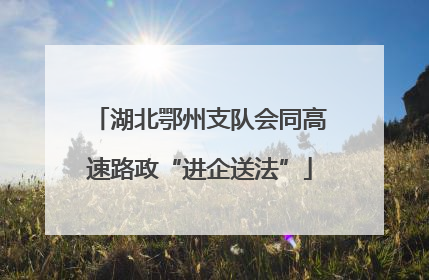 湖北鄂州支队会同高速路政“进企送法”