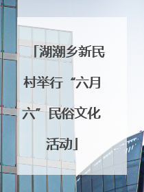 湖潮乡新民村举行“六月六”民俗文化活动