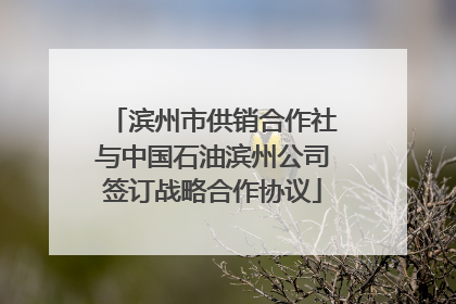 滨州市供销合作社与中国石油滨州公司签订战略合作协议